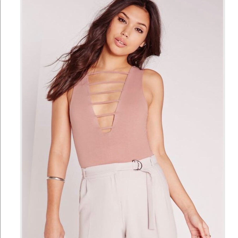 SOLD OUT missguided lattice bar bodysuit NWT